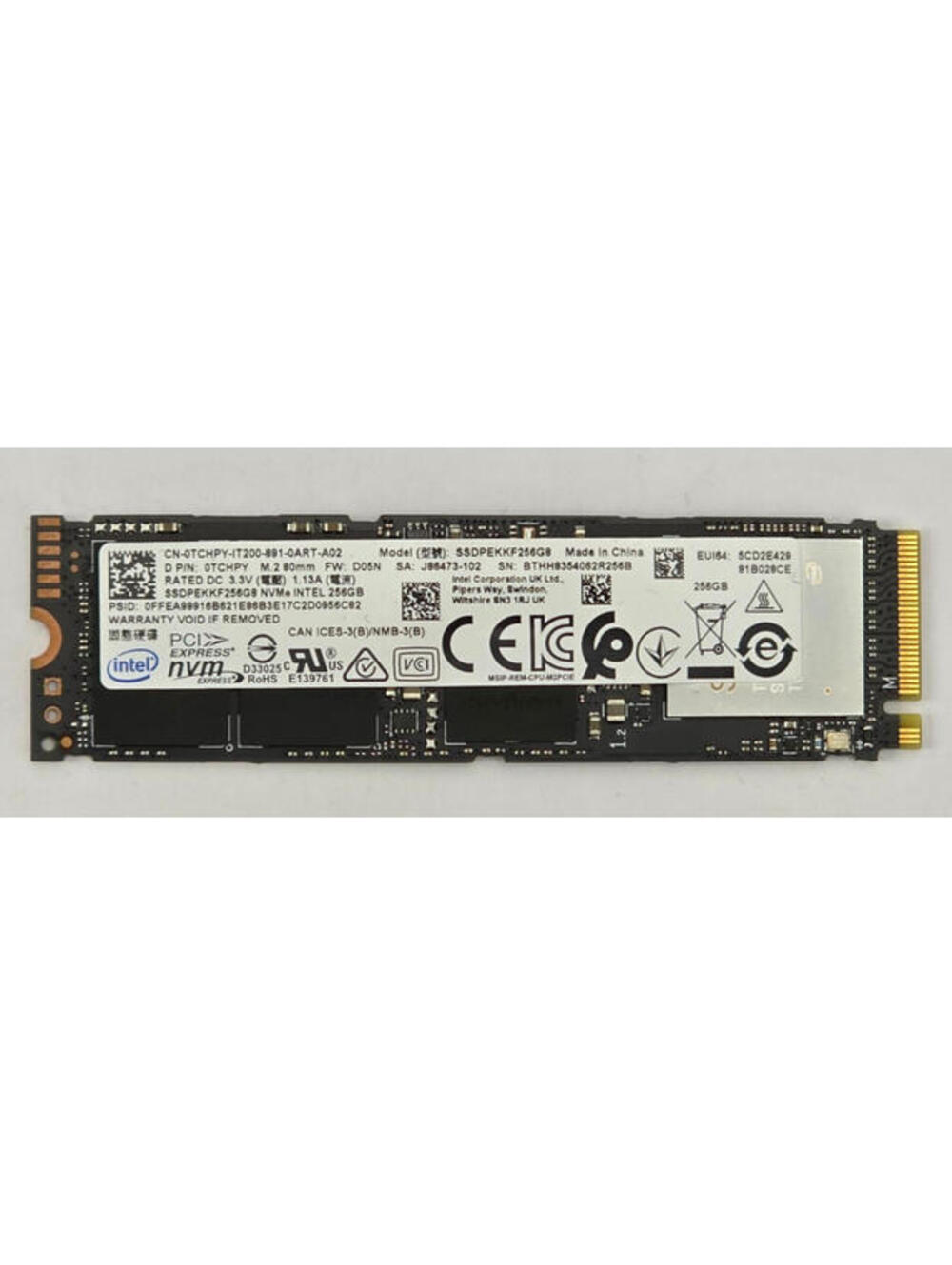 Intel SSDPEKKF256G8 256GB NVMe PCIe M.2 2280 SSD Tested & Formatted